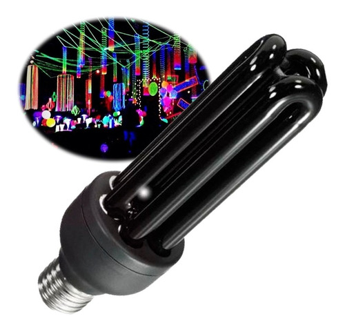 Lâmpada Luz Negra Uv Fluorescente Eletrônica Efeito Neon Blb