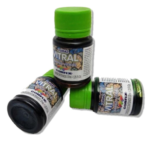 Barniz Vitral Corfix Para Pintar En Vidrio O Metal Sepia