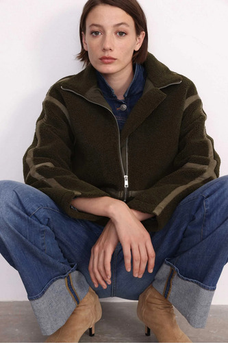 Campera Mujer Corderito Importada Con Detalles Yagmour Noe