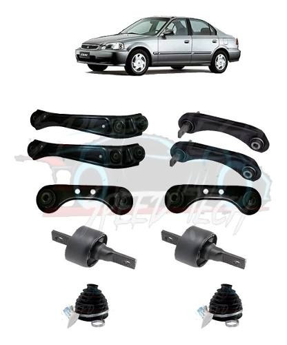 Kit 6 Braços Suspensao Traseira + Coifa Civic 92 A 2000