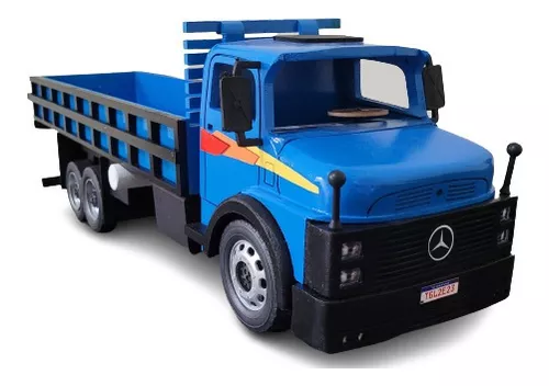 Caminhão carroceira de brinquedo de madeira s/pintura