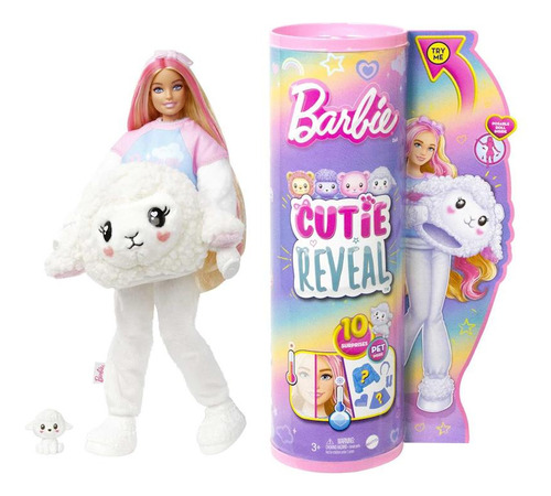 Barbie Cutie Reveal Muñeca Disfraz Oveja 10 Sorpresas