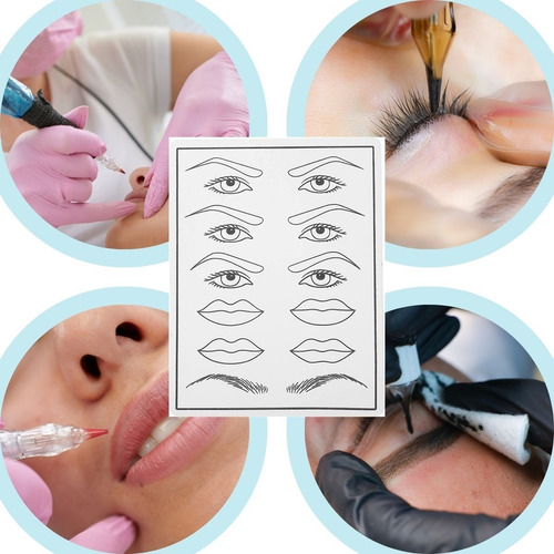 Piel Sintética Practica Tatuaje Microblading Labios Ojos