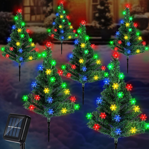 Retisee Paquete De 6 Luces Solares Para Árbol De Navidad, De