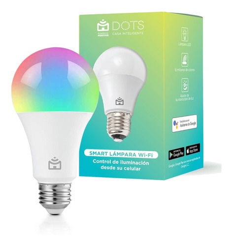 Dots Foco Led Wifi Multicolor 9w Alexa, Smart Life Y Tuya Color De La Luz Multicolores