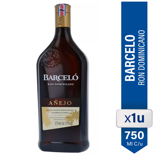 Ron Barcelo Añejo Aged Rum 750ml Botella Bebidas 01almacen