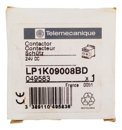 Contactor Tetrapolar Telemecanique Schneider Lc1k09008bd