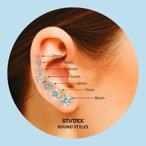 Studex Aretes De Bola Chapados En Oro Sensible De 0.118 In,.