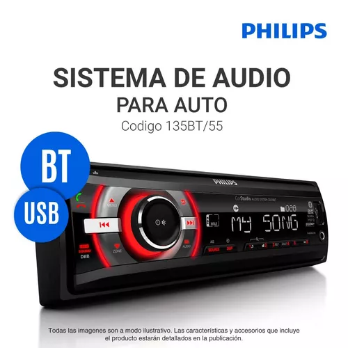 por ciento Ejemplo Organizar Auto Estereo Sistema De Audio Philips Ce135bt Usb Pce
