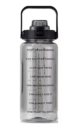 SELECT - Botella de agua de 70 onzas, 2 litros, botella de agua deportiva  motivacional, sin BPA, protección a prueba de fugas para exteriores