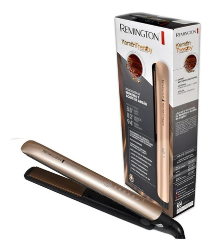 Plancha Keratina Con Aceite De Argan Remington Color Rosa