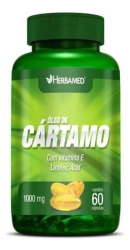 Oleo De Cartamo Com Vitamina E - 60 Cápsulas - Herbamed