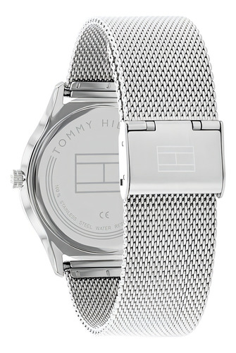 Reloj Tommy Hilfiger Para Hombre De Acero 1710468 Color de la malla Plateado Color del bisel Plateado Color del fondo Plata