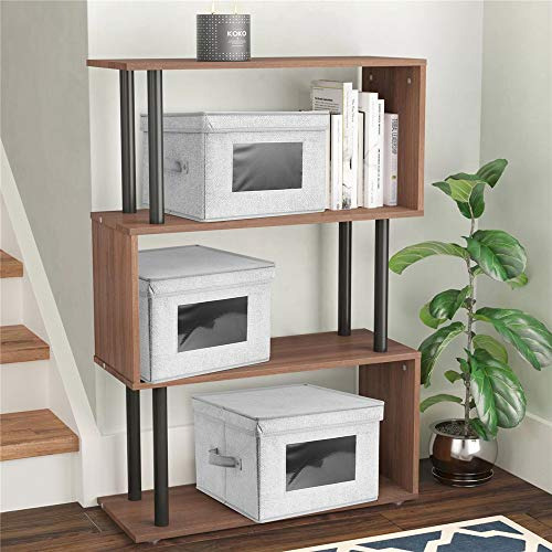 Contenedores De Tela Con Tapas, 12 X 12 X 8,5 Pulgadas, Caja