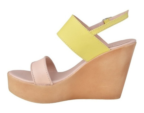 Sandalias Taco Chino De Mujer De Cuero Lappas - Ferraro