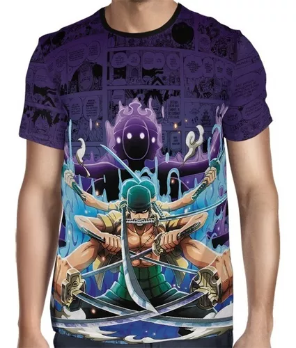 Camisa Camiseta One Piece Zoro Animes