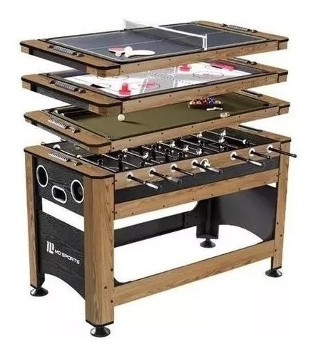 Mesa Juegos Futbolito Ping Pong Billar Hockey 4 En 1