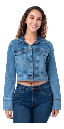 Casaca Denim Stretch Mujer Distred