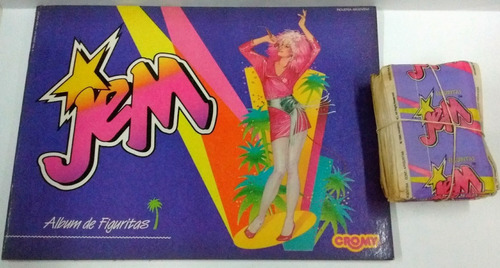 Jem Album De Figuritas + 100 Sobres Cerrados Cromy Nuevo