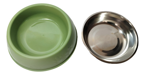 Tazón Para Perro 2 Piezas Despegable De Acero Inoxidable