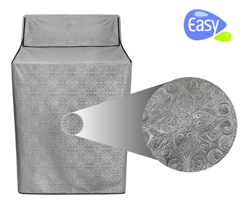 Cobertura De Lavadora Easy 17kg Impermeable Color Plata Ppg