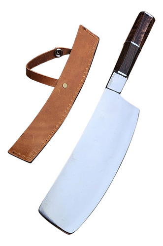 Hachuela De Cocina. Hoja De Acero Inoxidable De 20cm Plateado