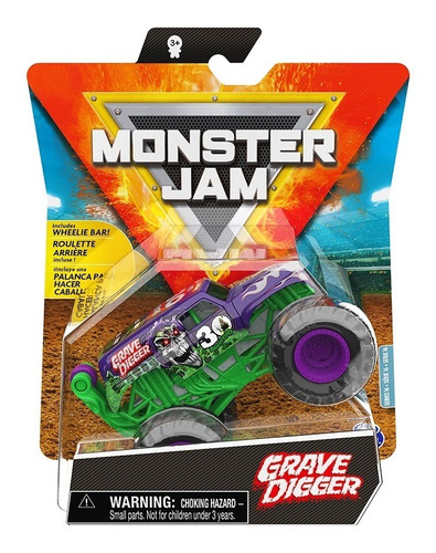 Monster Jam Escala 1:64 Serie 16 Grave Digger Violeta