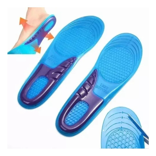 2 Pares Plantilla De Gel Descanso Deporte Trabajo 24cm-31cm