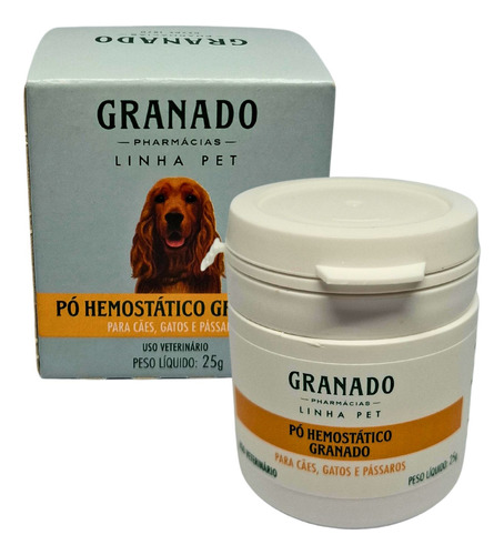 Pó Hemostático Granado 25g Pet Banho E Tosa Estanca Sangue