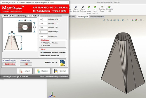 Aplicativo Caldsolid Traçados De Caldeiraria Solidworks