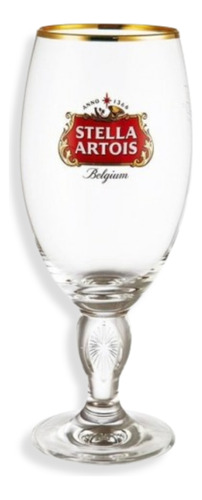 Copa De Vidrio Transparente Diseño Stella Artois 330ml