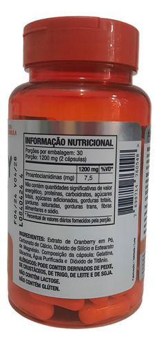 Suplemento Alimentar Cranberry Katiguá Com 60 Cápsulas