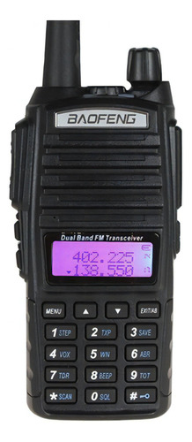 Rádio Comunicador 5w Bf Vhf /uhf/ Fm Dual Band Uv-82 Bandas De Freqüência Hz Cor Preto