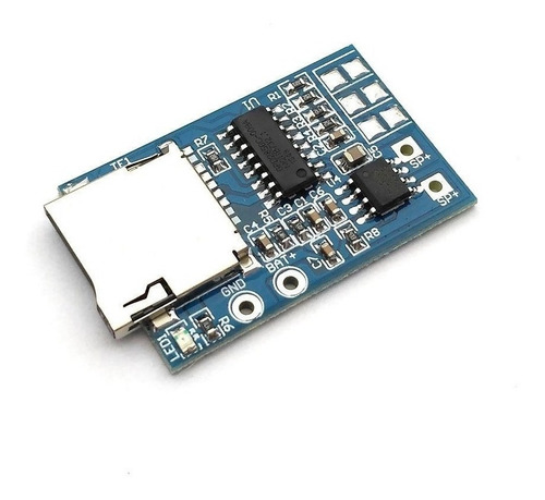Imagen 1 de 7 de Reproductor Amplificador 2w Gpd2846a Tf Card Mp3 Arduino
