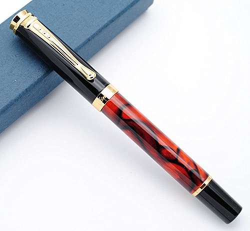 Jinhao 500 Pluma Estilografica F Plumin (marmol Rojo)