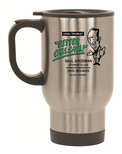 Beegeetee Call Saul Goodman Mal Abogado Taza Viaje 14 Oz