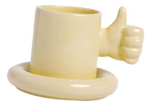 New,. Taza De Café, Taza De Postre, Mango Con Pulgares Hacia