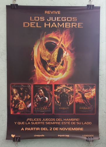 Poster Original De Cine Los Juegos Del Hambre