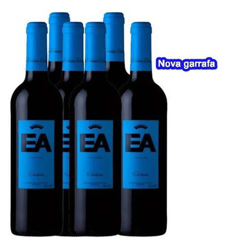 EA vinho tinto português Cartuxa 750ml kit 6 unidades