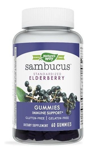 Sambucus Elderberry Gomas Suplementos Herbales