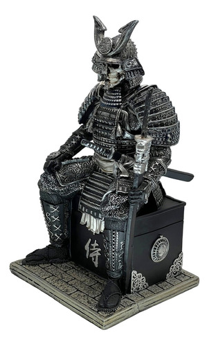 Estatua Guerrero Samurai Medieval Muerto Sentado En Resina