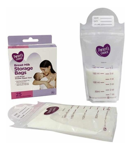 Parent's Choice Storage Bag 25ct Saco De Armazenamento Leite