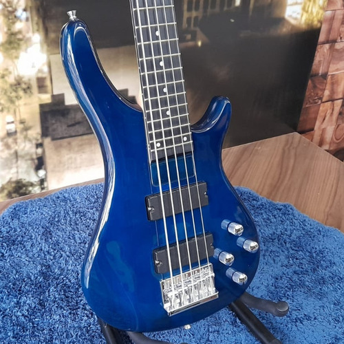 Imagem 3 de 8 de Contrabaixo Giannini 5 Cordas Ativo Gb-205a Tbl Azul