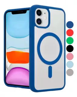 Funda Case Transparente Clear De Colores Para iPhone Magsafe