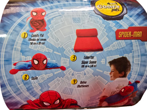 Cojín Spiderman 4 En 1 Cómodo Amigo Marvel Providencia Rojo Spiderman