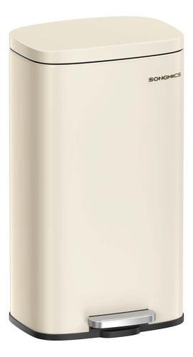 Bote De Basura Songmics De Acero Inoxidable De 30 Litros Con