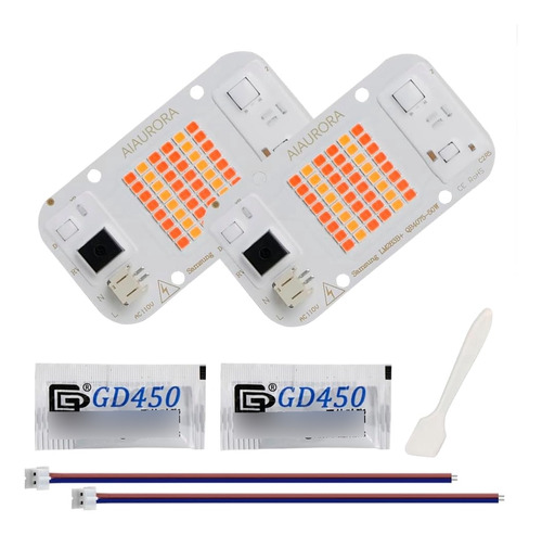 2 Paquetes De Chips Led Ac110v 50w Ca Con Bridgelux Y Lm283b