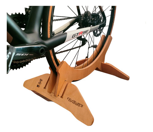 Exhibidor Bicicleta Pie De Apoyo Mtb Rutera Madera Premium 