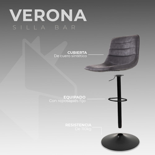 Banco Para Bar Y Barra De Cocina Giratoria Con Reposapies
