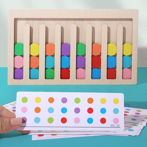 Juguetes De Madera Montessori, Juguetes A Juego 8 Colores